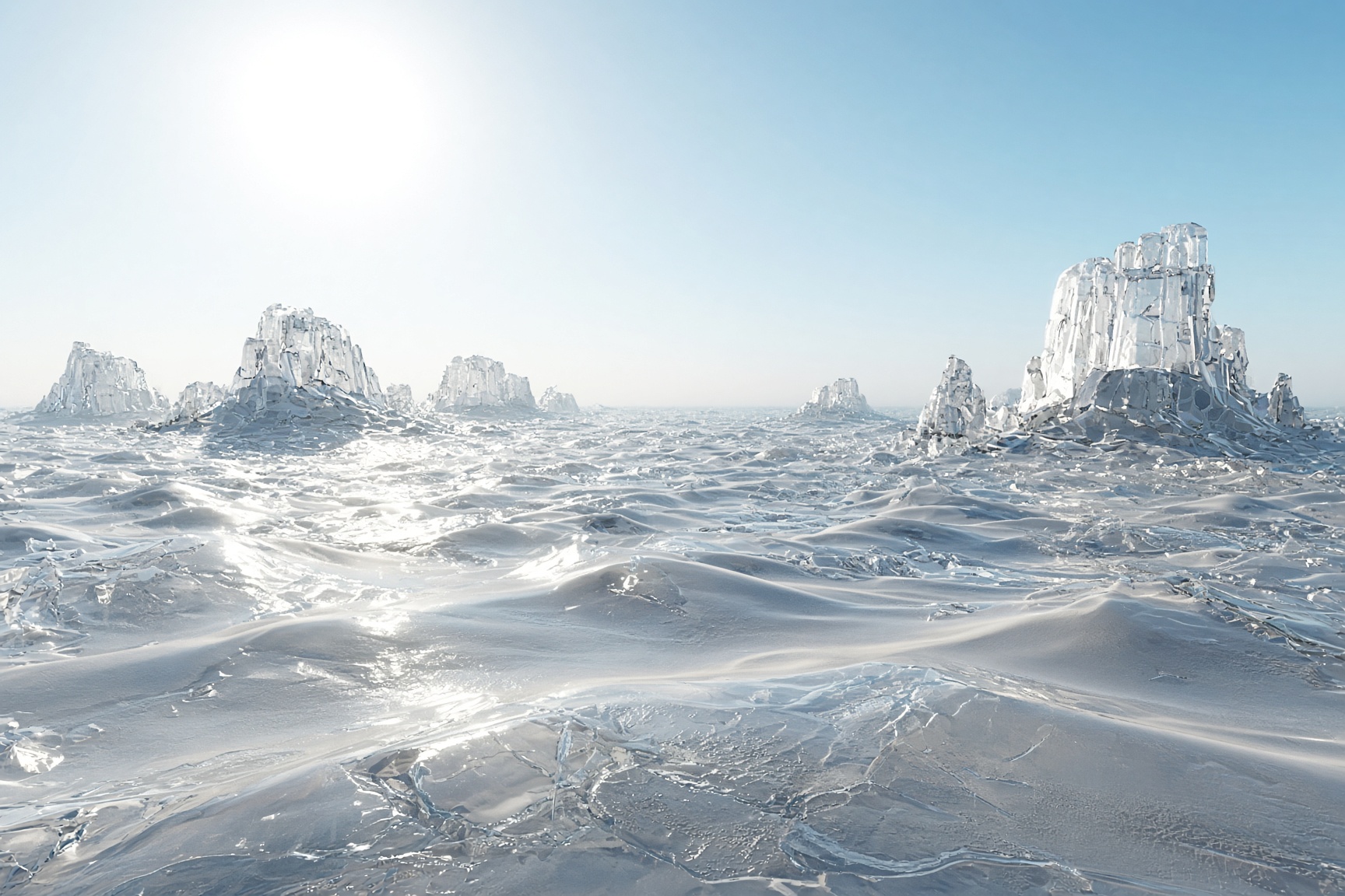 Fused silica glass dunes under Vrania’s dayside sun